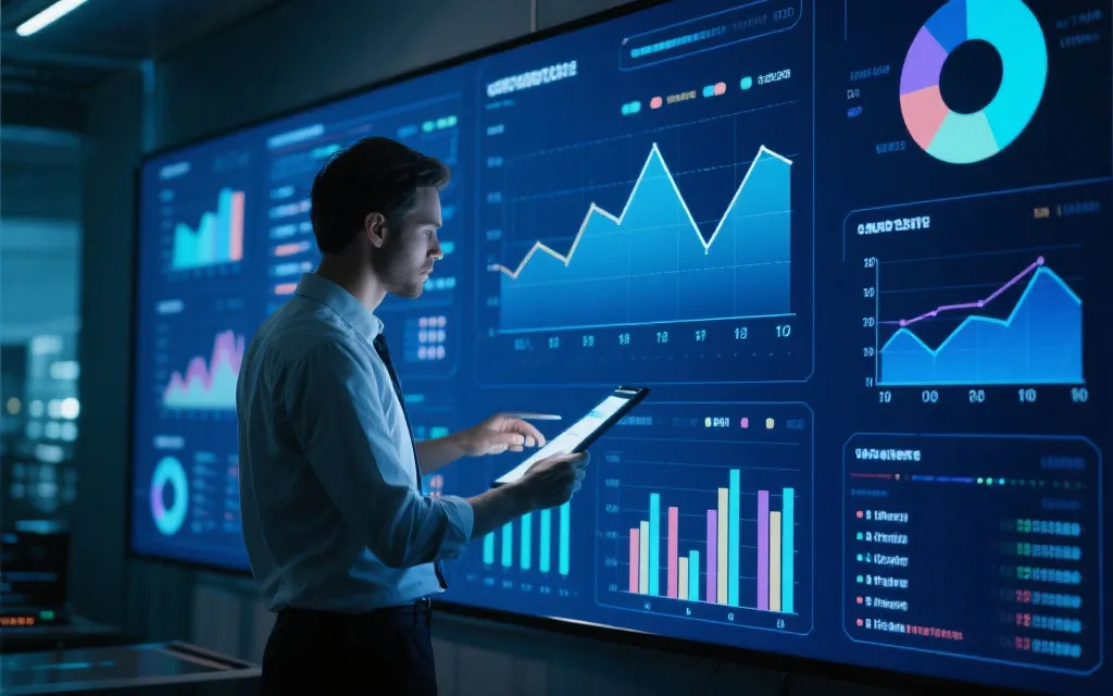 数据分析师在屏幕前解读官方预测数据